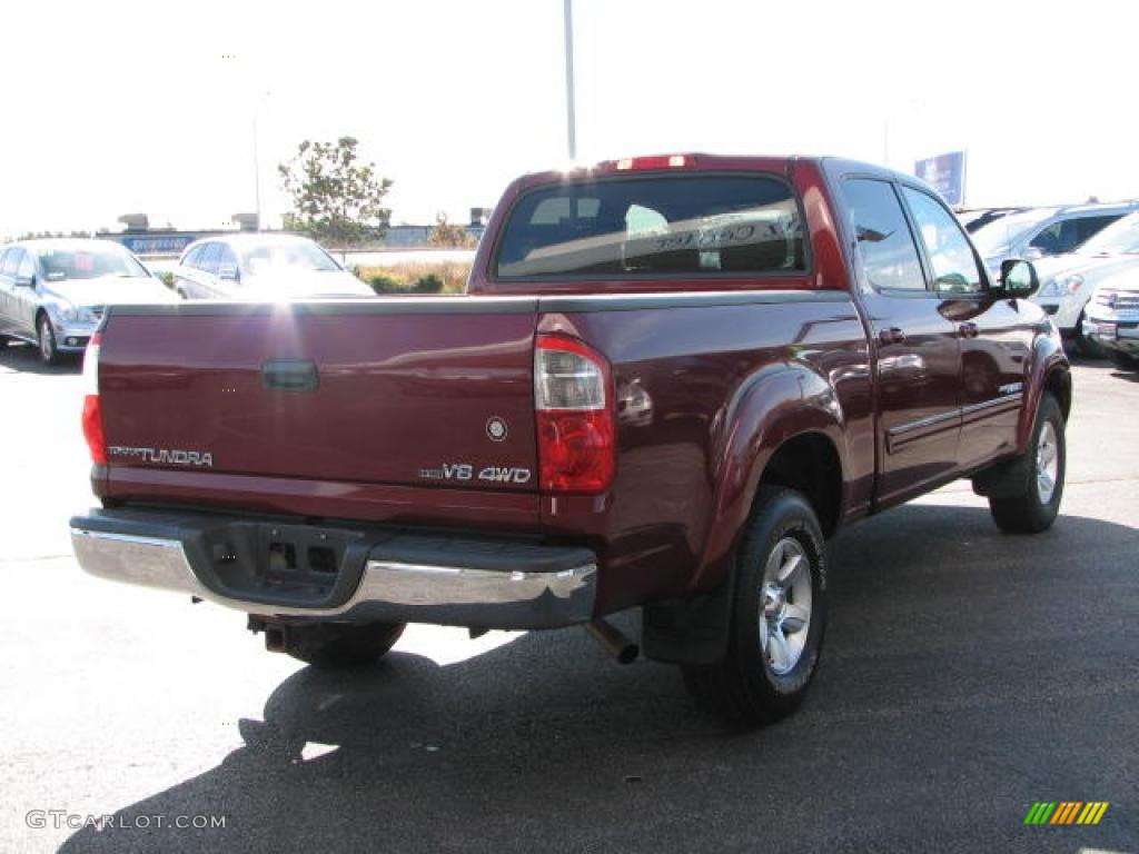 2005 Tundra SR5 Double Cab 4x4 - Salsa Red Pearl / Light Charcoal photo #6