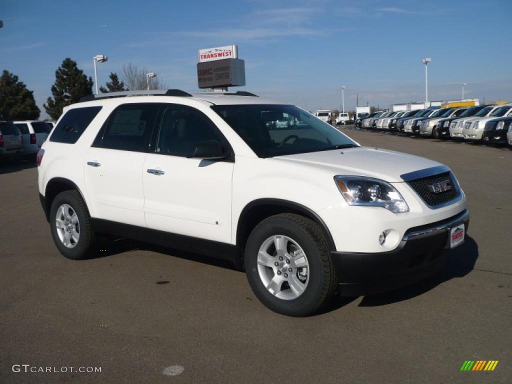 2010 Acadia SLE AWD - Summit White / Ebony photo #1