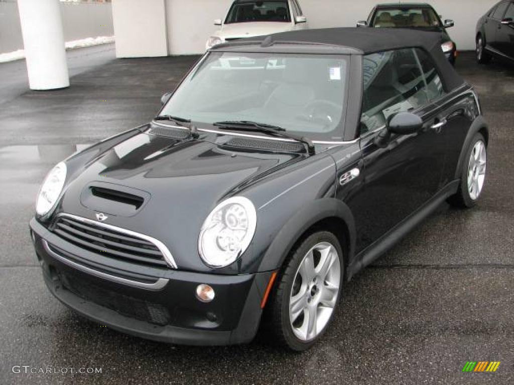 2006 Cooper S Convertible - Astro Black Metallic / Black/Panther Black photo #1