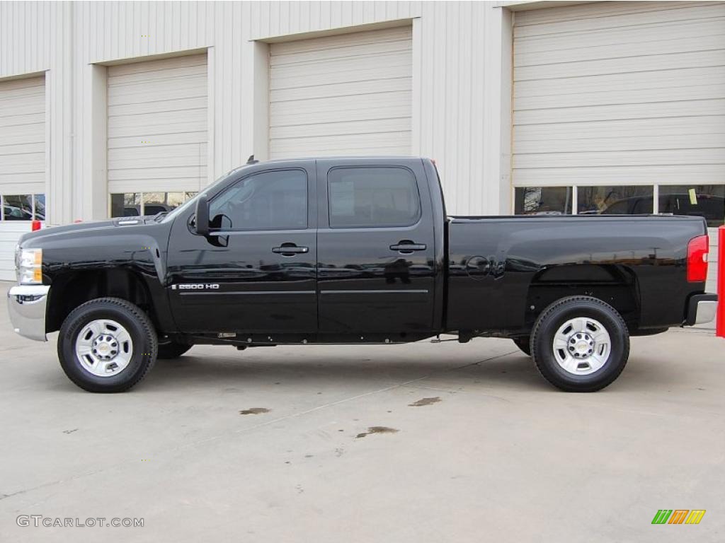 2008 Silverado 2500HD LT Z71 Crew Cab 4x4 - Black / Ebony Black photo #4