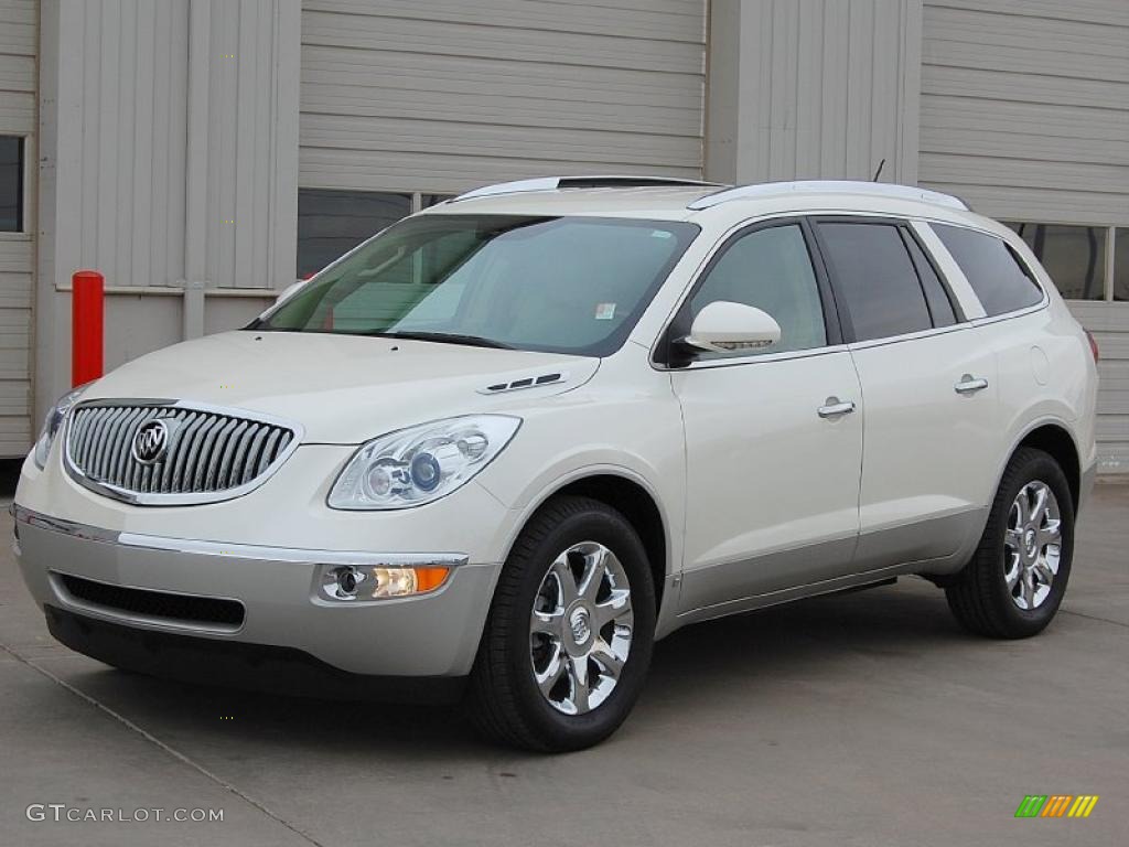 2009 Enclave CXL AWD - White Opal / Dark Titanium/Titanium photo #3