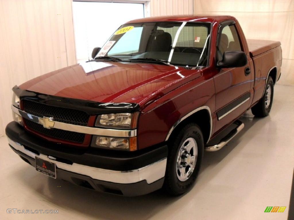 2004 Silverado 1500 Regular Cab - Sport Red Metallic / Dark Charcoal photo #1