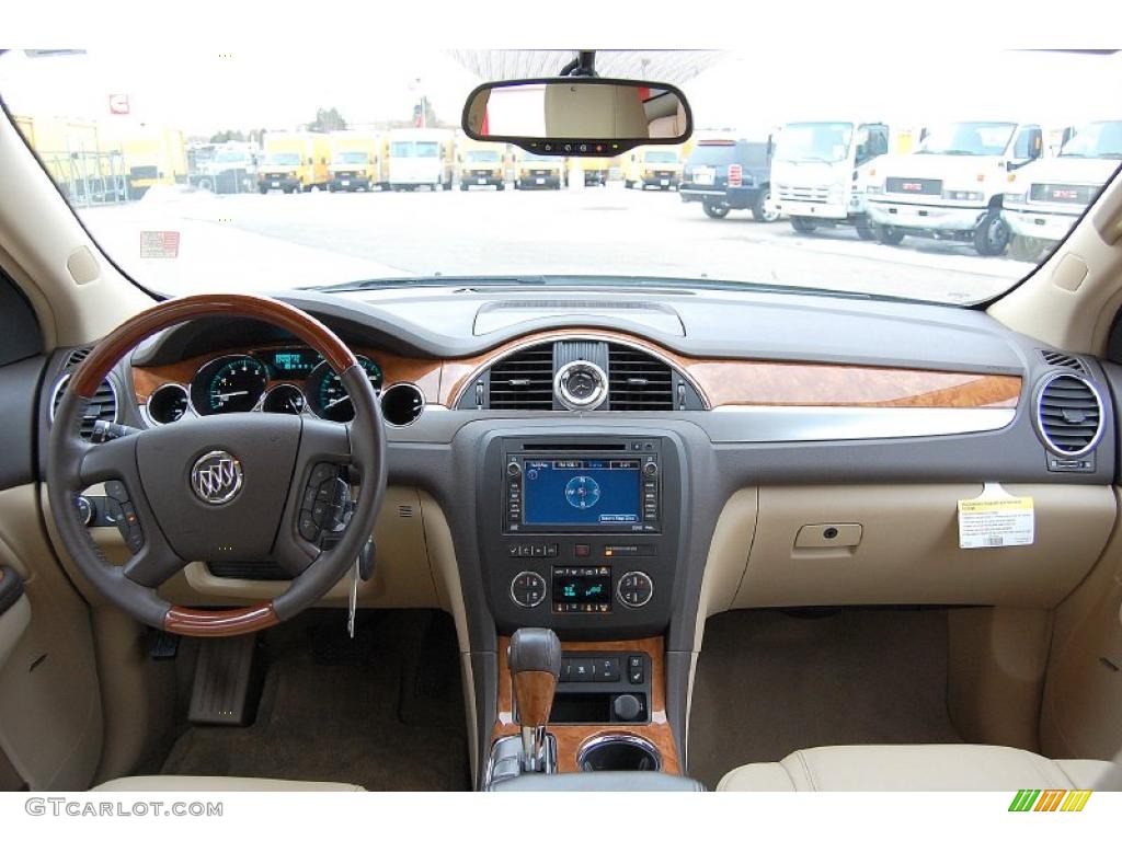 2009 Enclave CXL AWD - White Opal / Dark Titanium/Titanium photo #14