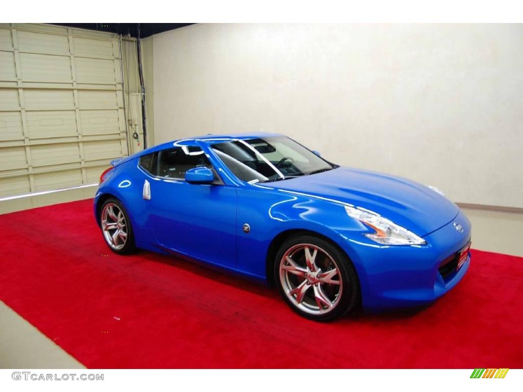 2009 370Z Sport Touring Coupe - Monterey Blue / Black Leather photo #1