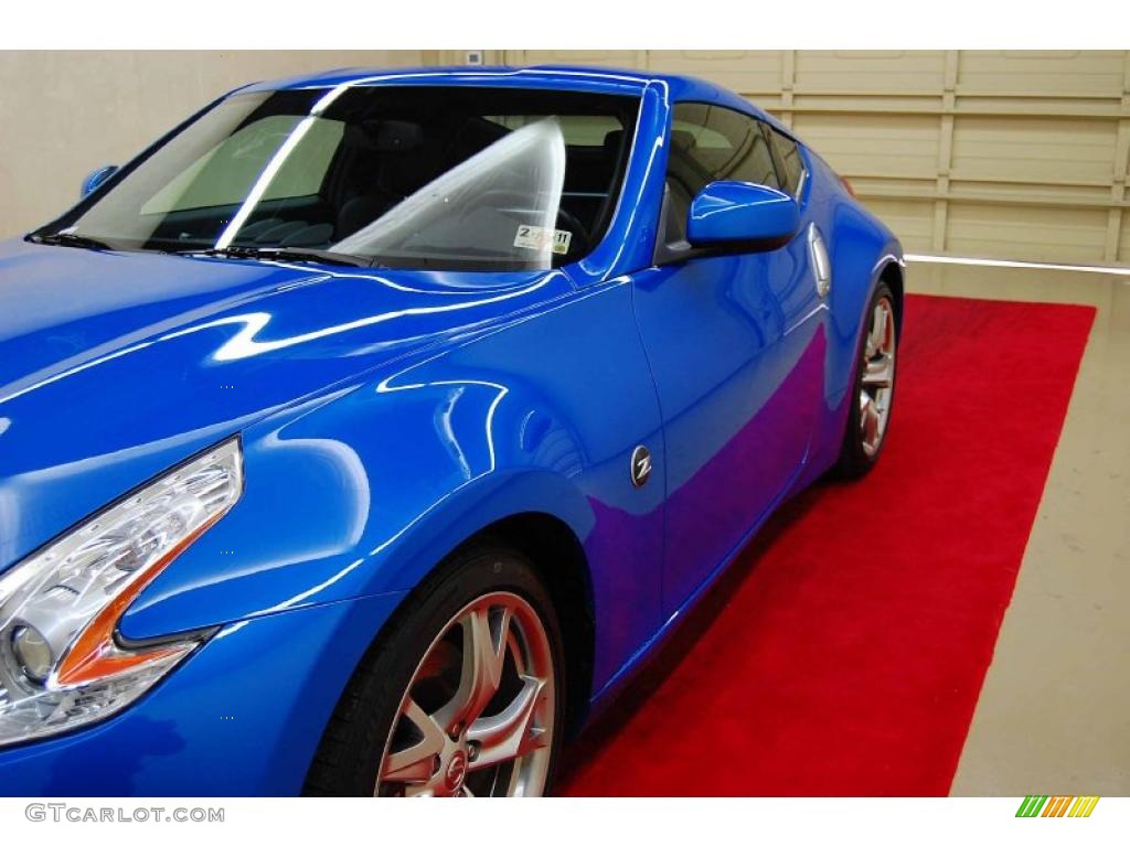 2009 370Z Sport Touring Coupe - Monterey Blue / Black Leather photo #12