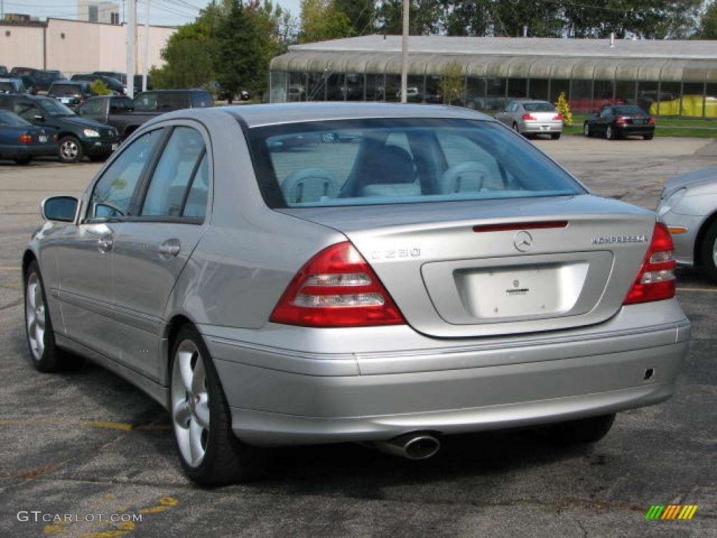 2004 C 230 Kompressor Sedan - Brilliant Silver Metallic / Ash Grey photo #2