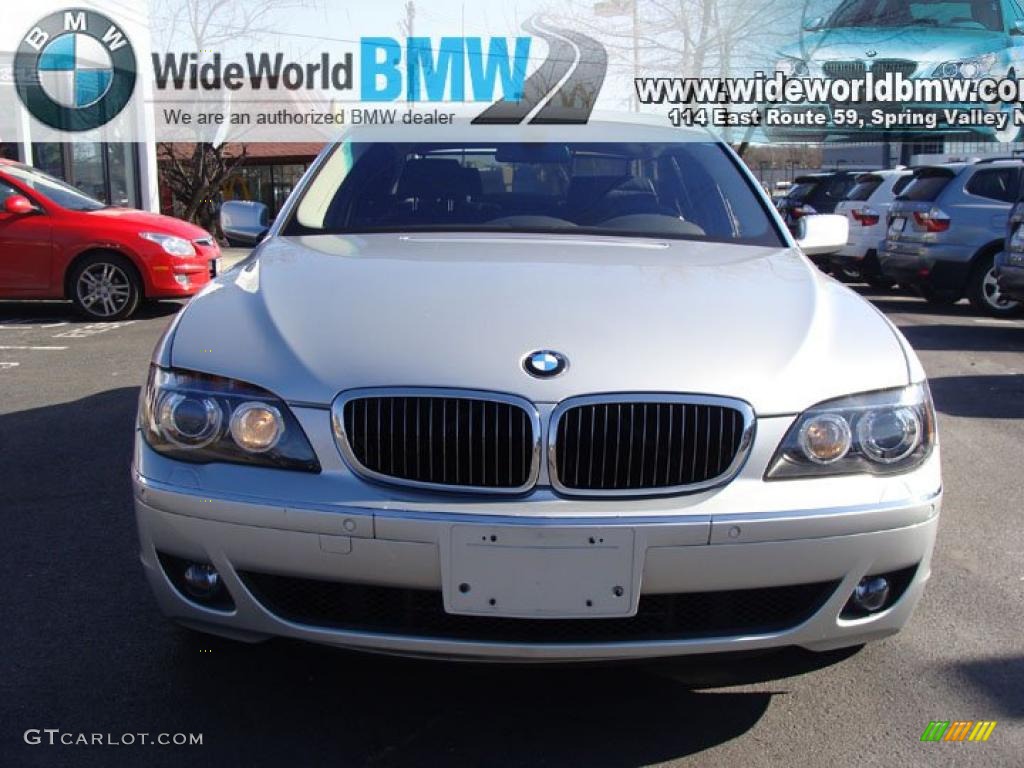 2008 7 Series 750Li Sedan - Titanium Silver Metallic / Black photo #2
