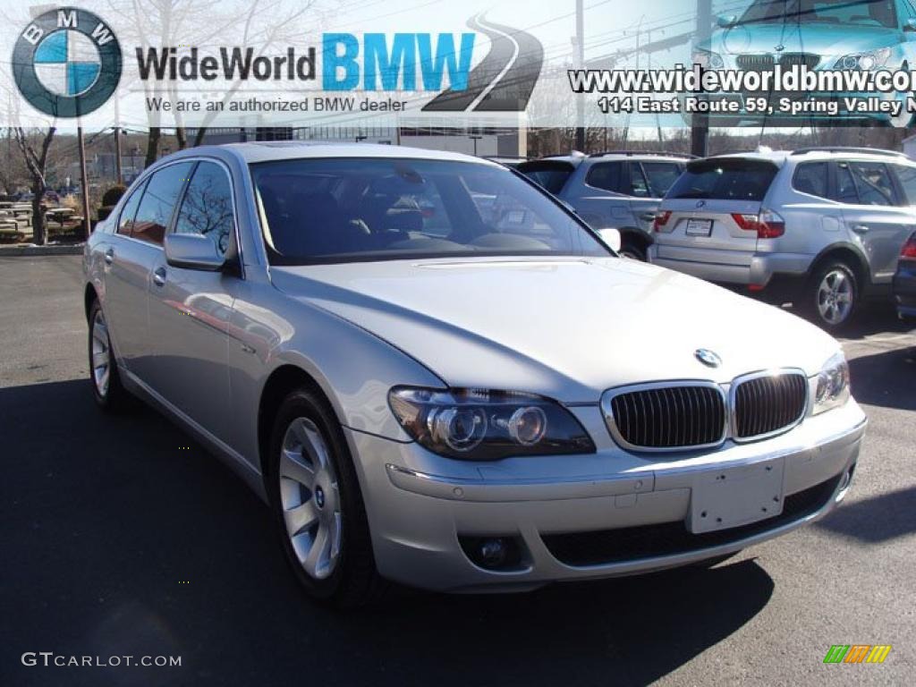 2008 7 Series 750Li Sedan - Titanium Silver Metallic / Black photo #3