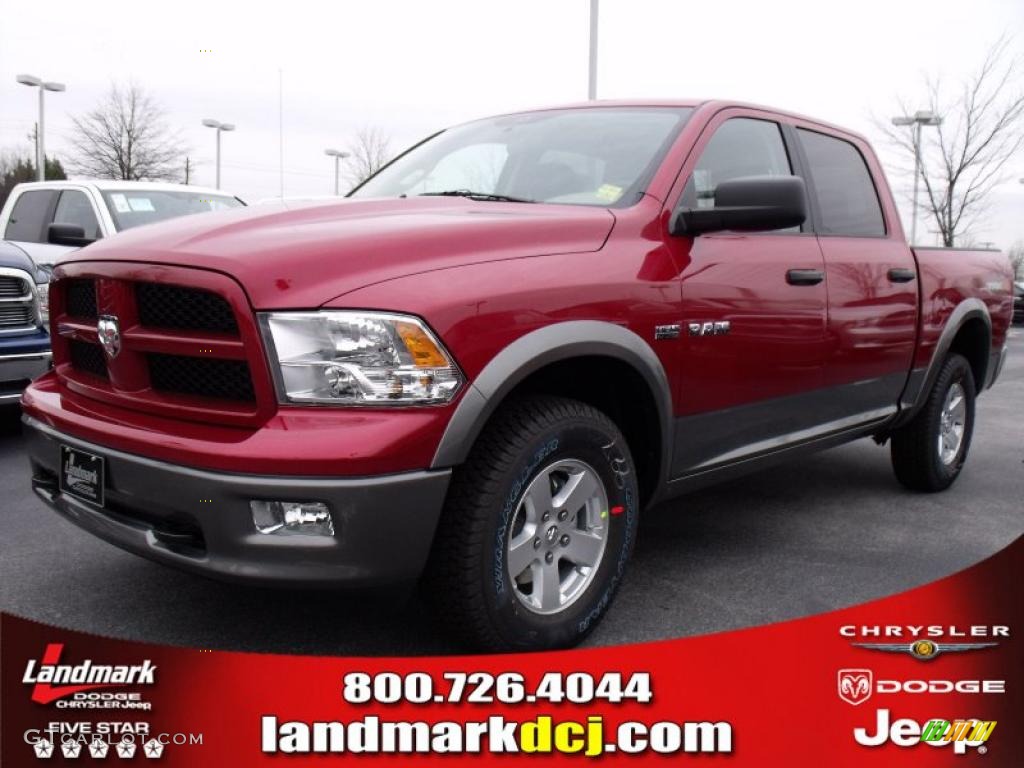 2010 Ram 1500 TRX4 Crew Cab 4x4 - Inferno Red Crystal Pearl / Dark Slate/Medium Graystone photo #1