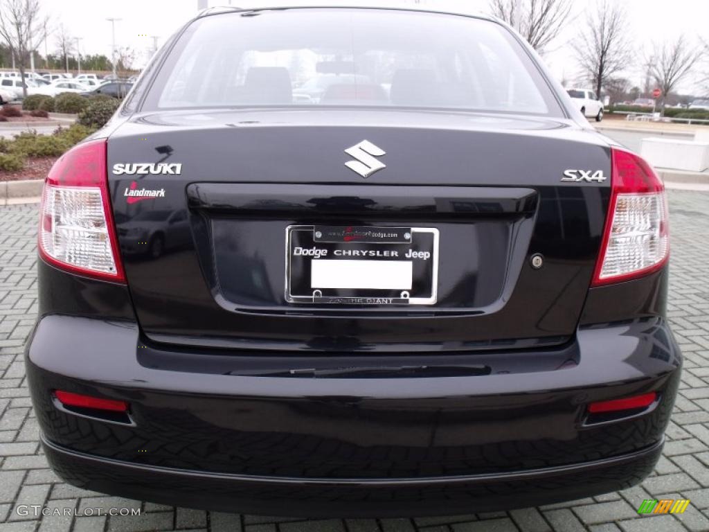 2008 SX4 Sedan - Black Pearl Metallic / Black photo #4