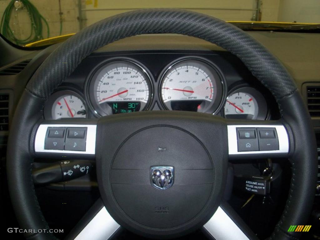 2010 Challenger SRT8 - Detonator Yellow / Dark Slate Gray photo #23