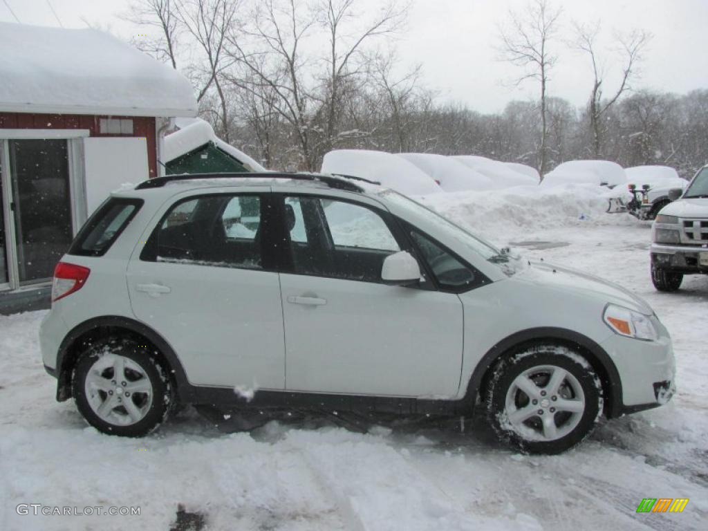 2008 SX4 Crossover Touring AWD - White Water Pearl / Black photo #2