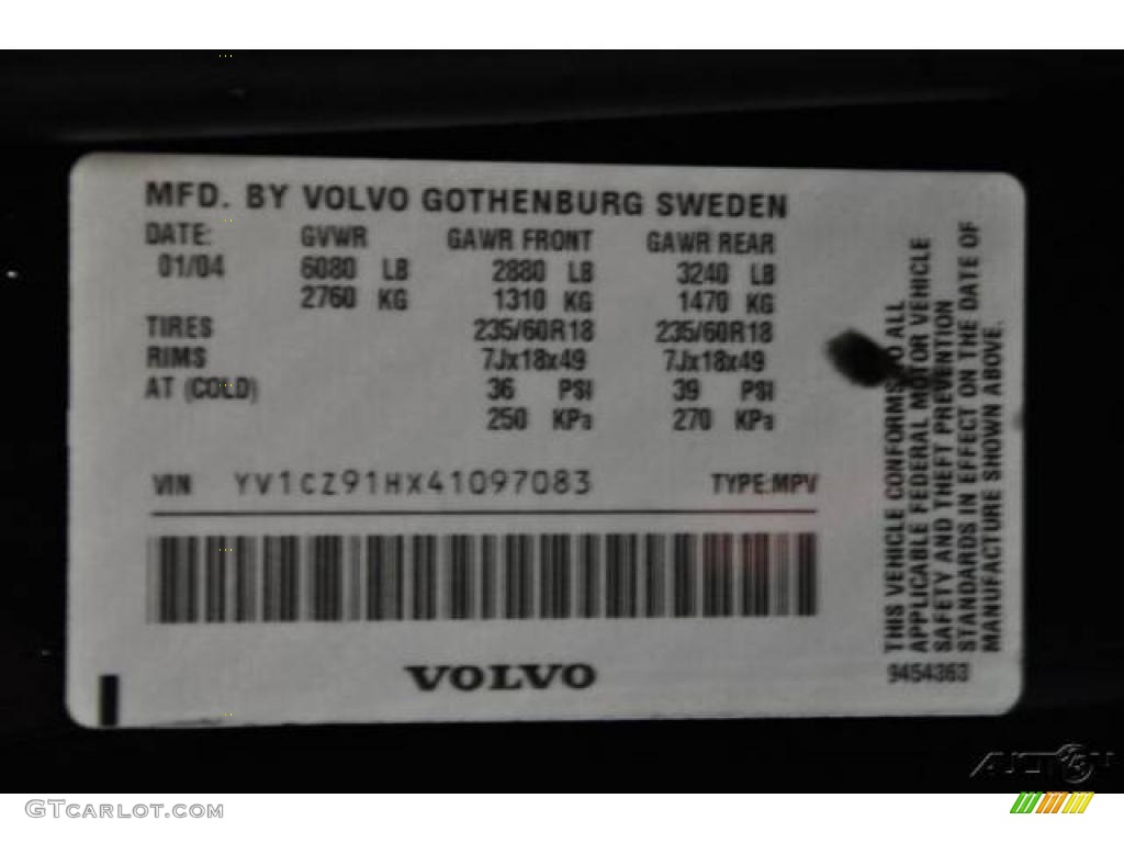 2004 XC90 T6 AWD - Black / Graphite photo #10