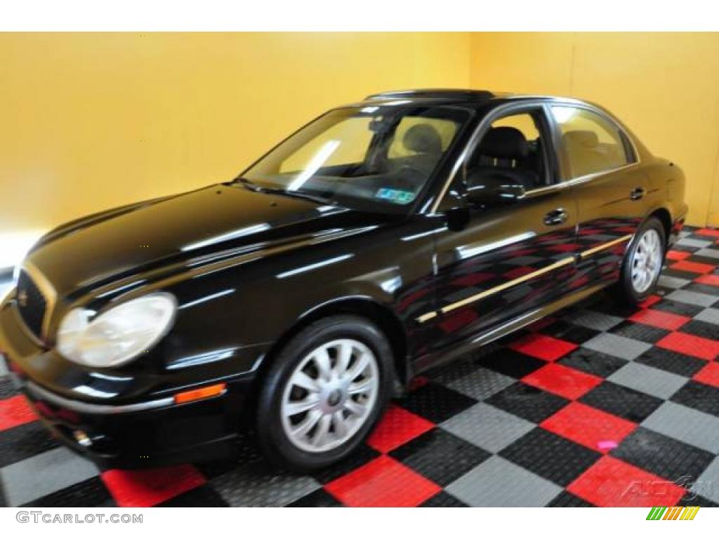 2002 Ebony Black Hyundai Sonata LX V6 25841807 Photo 3