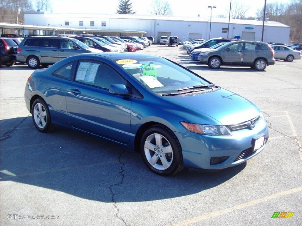 2008 Civic EX Coupe - Atomic Blue Metallic / Gray photo #1