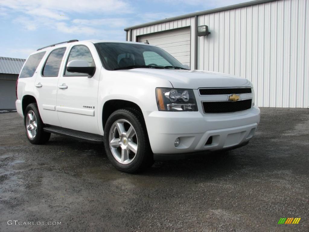2007 Tahoe LTZ - Summit White / Ebony photo #2