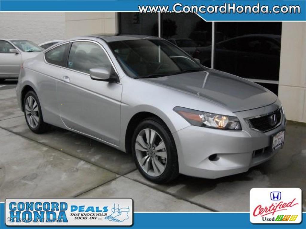 2008 Accord EX-L Coupe - Alabaster Silver Metallic / Black photo #1