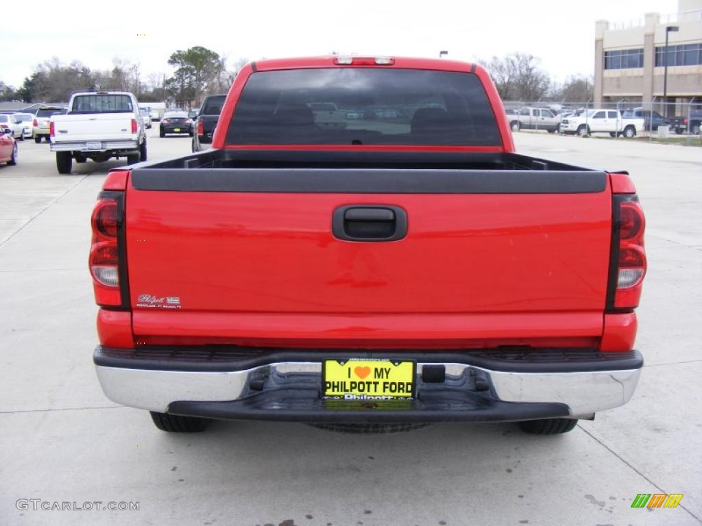 2007 Silverado 1500 Classic LS Extended Cab - Victory Red / Dark Charcoal photo #4