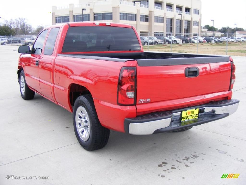 2007 Silverado 1500 Classic LS Extended Cab - Victory Red / Dark Charcoal photo #5