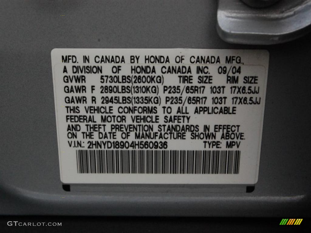 2004 MDX Touring - Starlight Silver Metallic / Quartz photo #20