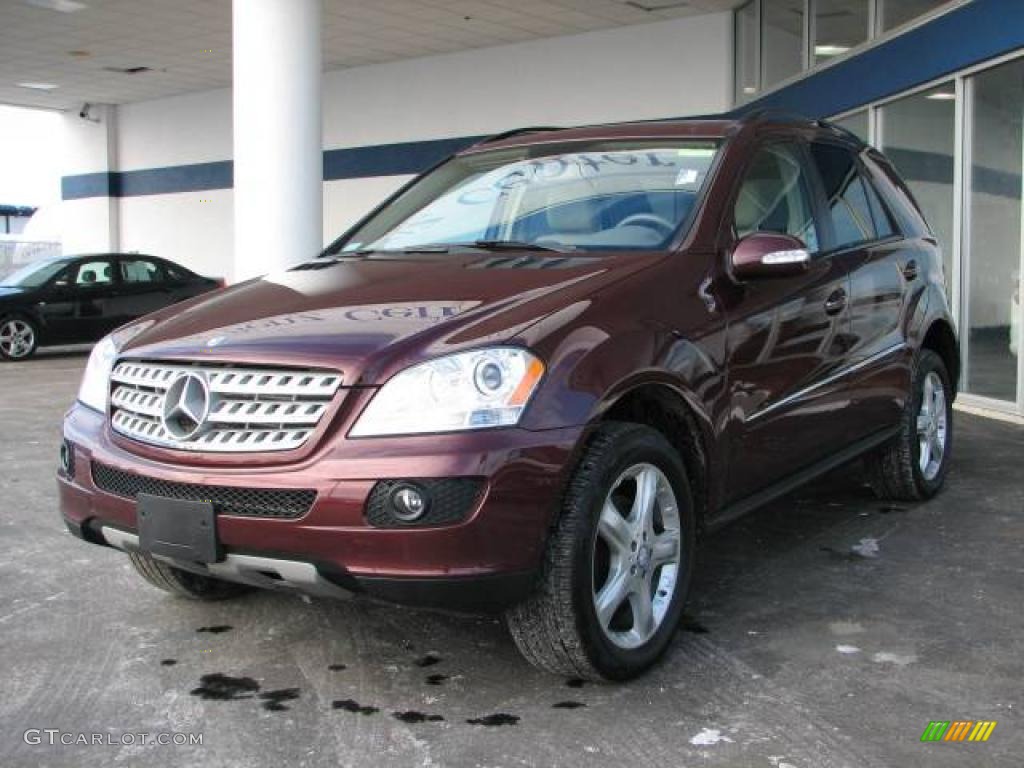 2008 ML 320 CDI 4Matic - Barolo Red Metallic / Macadamia photo #1