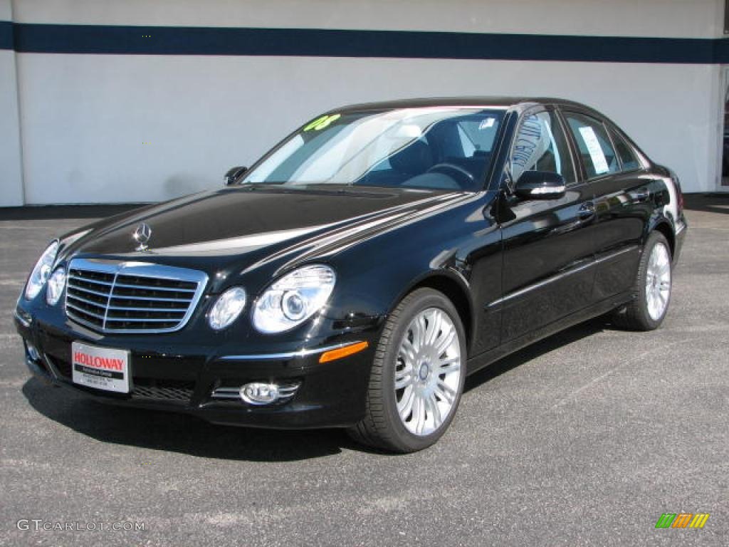 2008 E 350 4Matic Sedan - Black / Black photo #1
