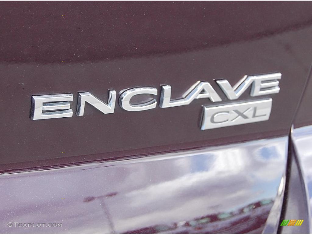 2009 Enclave CXL AWD - Dark Crimson Metallic / Cocoa/Cashmere photo #9