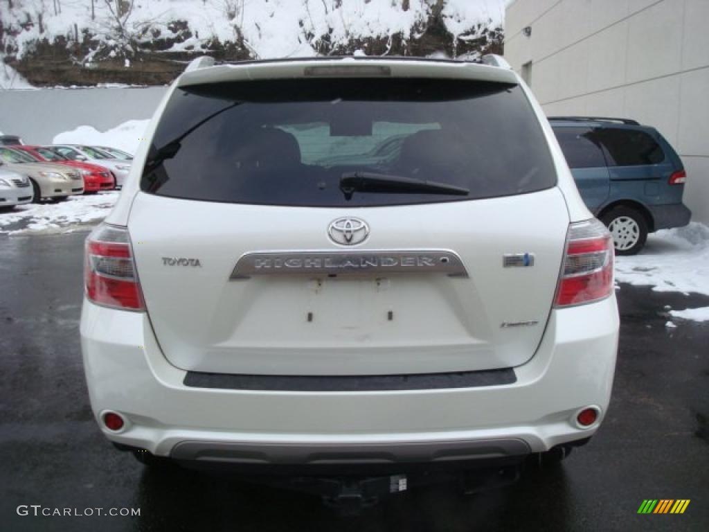 2009 Highlander Hybrid Limited 4WD - Blizzard White Pearl / Sand Beige photo #3