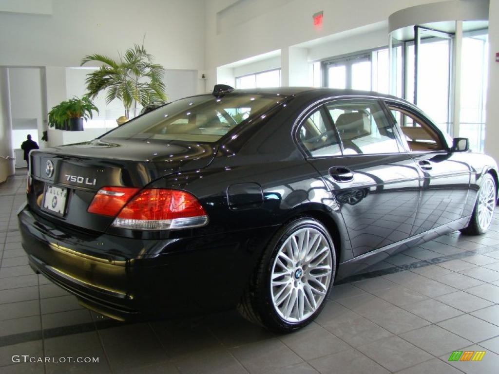 2007 7 Series 750Li Sedan - Black Sapphire Metallic / Beige photo #3