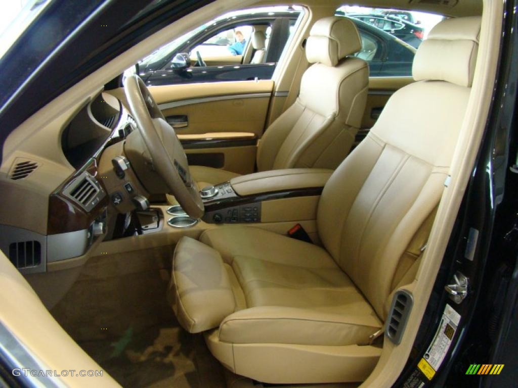 2007 7 Series 750Li Sedan - Black Sapphire Metallic / Beige photo #6