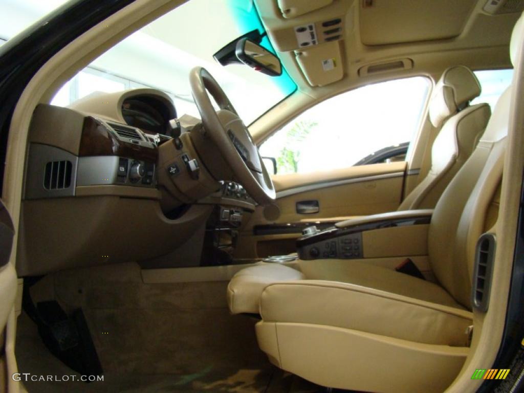 2007 7 Series 750Li Sedan - Black Sapphire Metallic / Beige photo #7