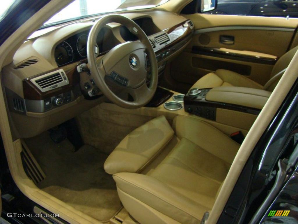2007 7 Series 750Li Sedan - Black Sapphire Metallic / Beige photo #8