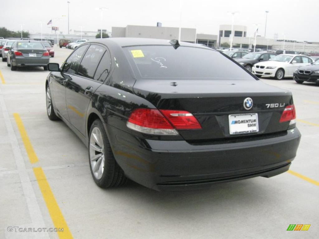 2007 7 Series 750Li Sedan - Jet Black / Black photo #2