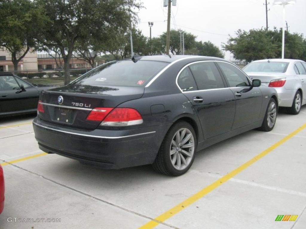 2007 7 Series 750Li Sedan - Monaco Blue Metallic / Black photo #3