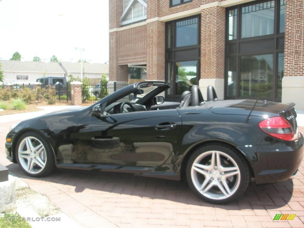 2009 SLK 55 AMG Roadster - Black / Black photo #2