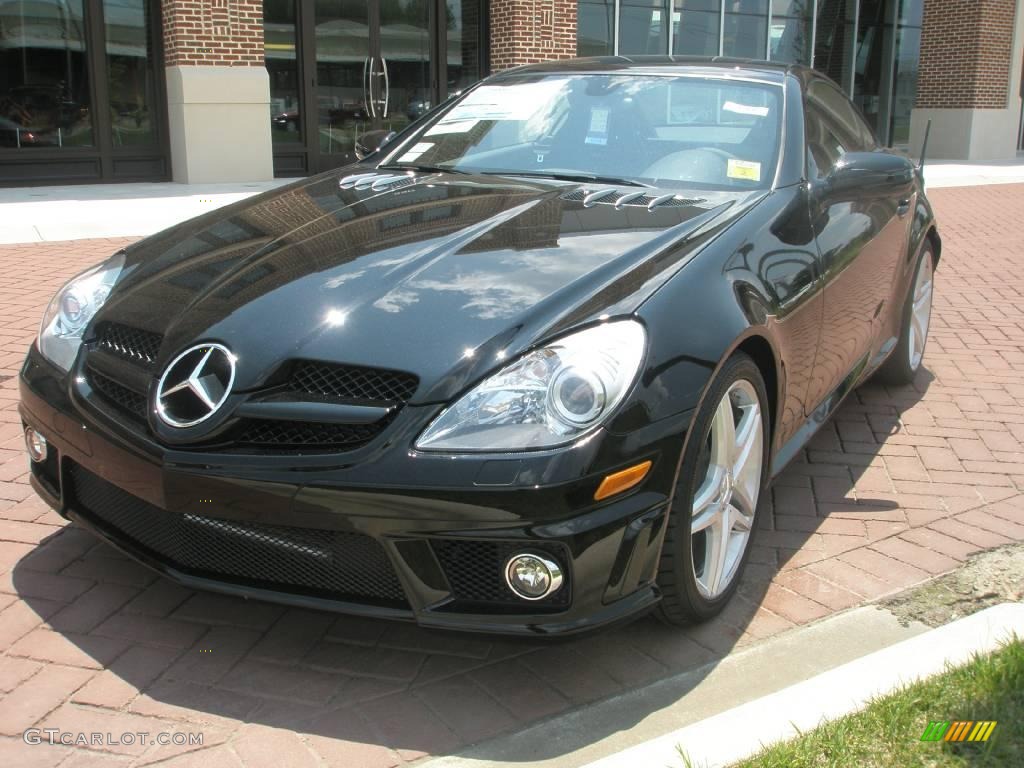 2009 SLK 55 AMG Roadster - Black / Black photo #19