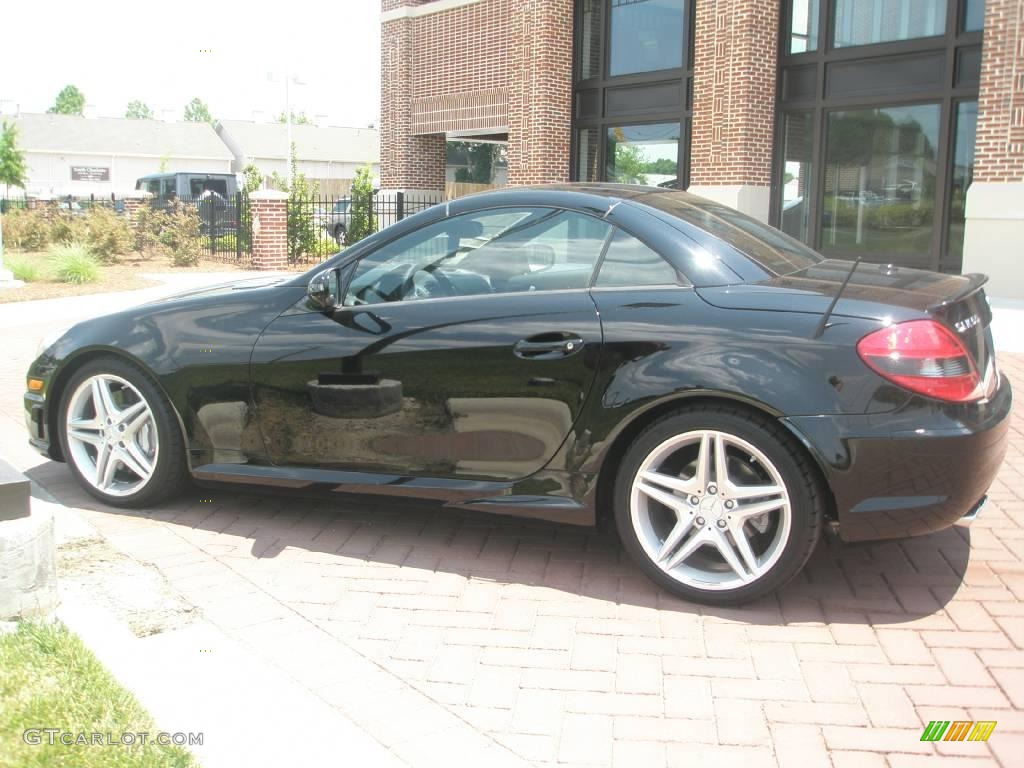 2009 SLK 55 AMG Roadster - Black / Black photo #20