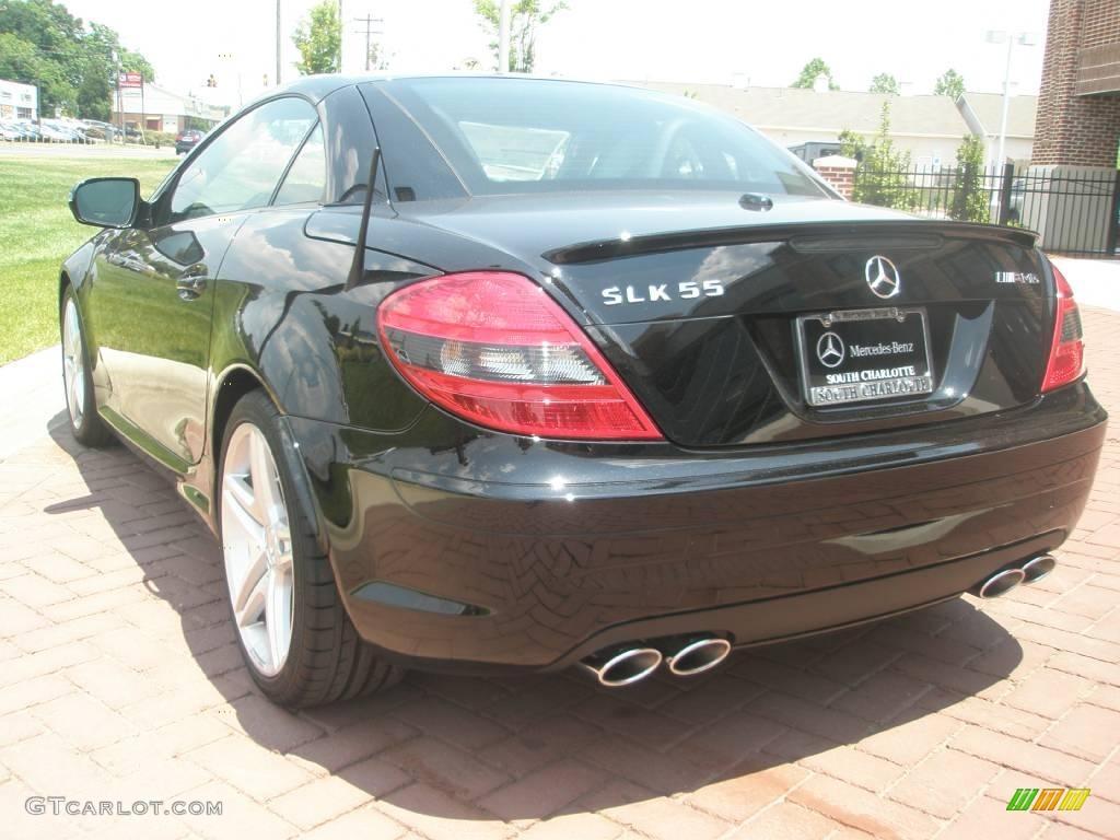 2009 SLK 55 AMG Roadster - Black / Black photo #21
