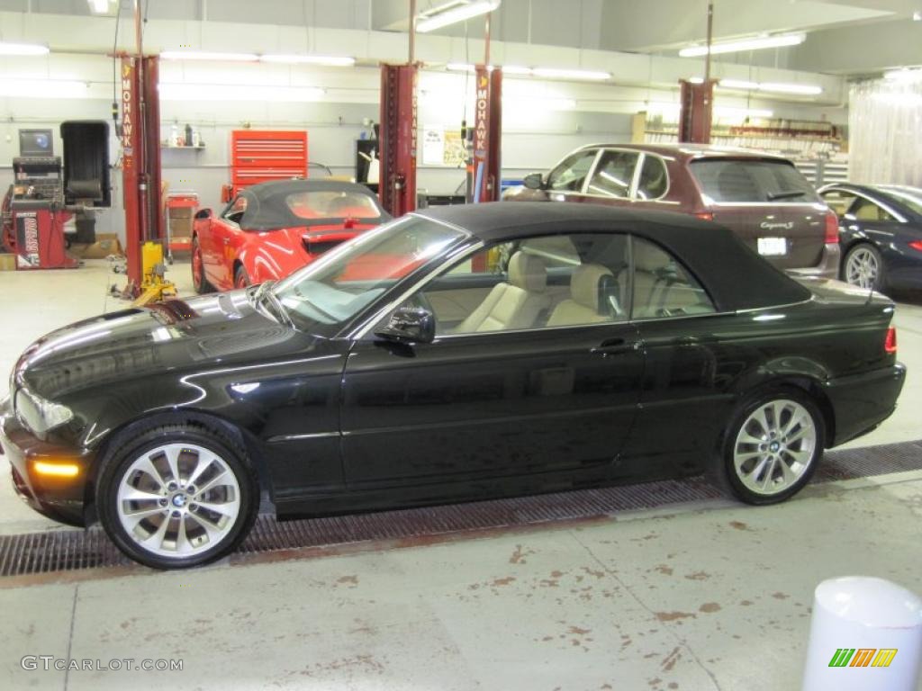 2006 3 Series 330i Convertible - Jet Black / Sand photo #2