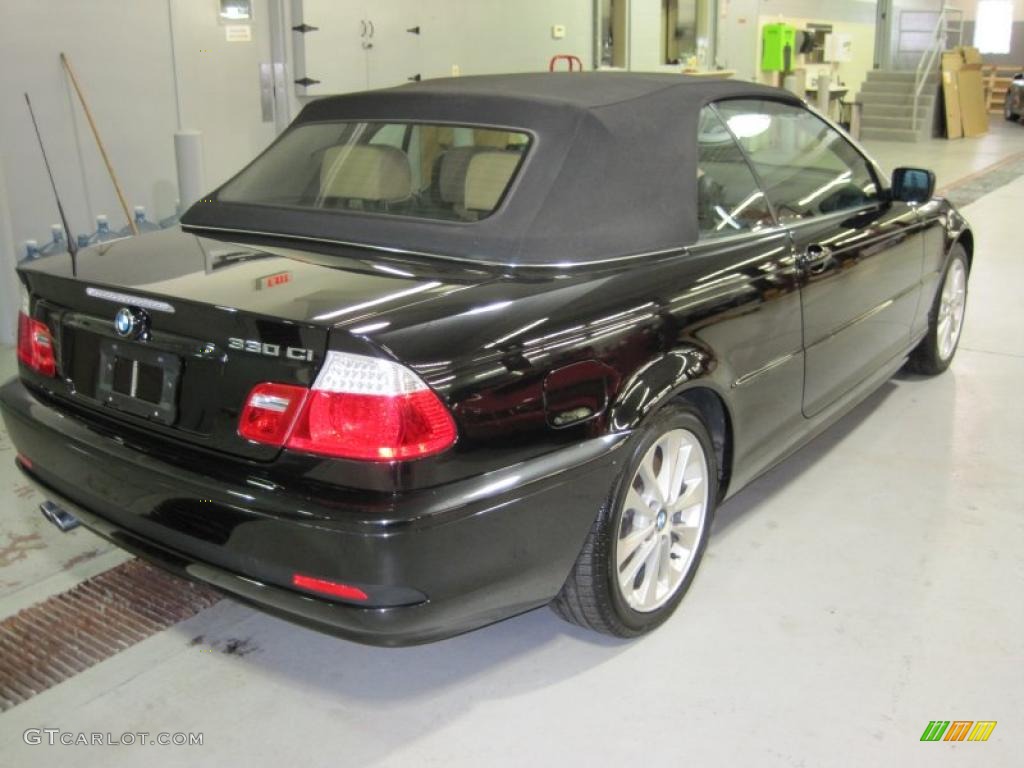 2006 3 Series 330i Convertible - Jet Black / Sand photo #6