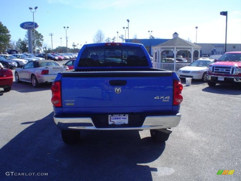 2007 Ram 1500 Thunder Road Quad Cab 4x4 - Electric Blue Pearl / Medium Slate Gray photo #6