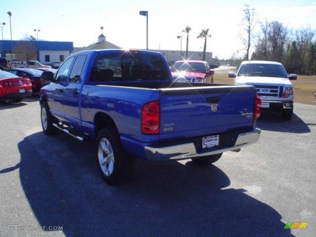 2007 Ram 1500 Thunder Road Quad Cab 4x4 - Electric Blue Pearl / Medium Slate Gray photo #7