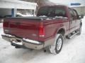 2007 Dark Toreador Red Metallic Ford F250 Super Duty XLT Crew Cab 4x4  photo #2