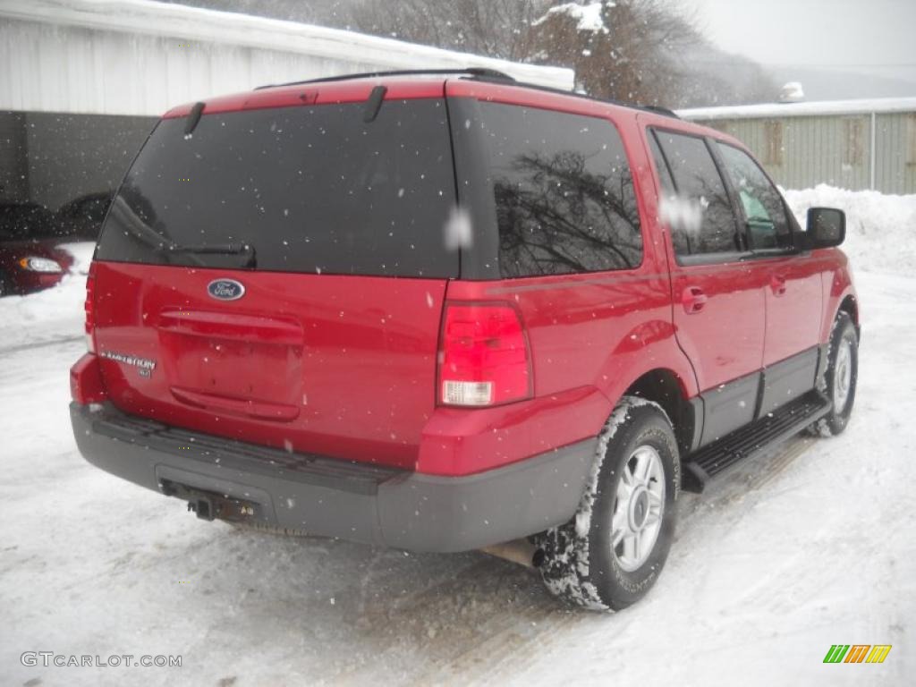 2003 Expedition XLT 4x4 - Laser Red Tinted Metallic / Flint Grey photo #2