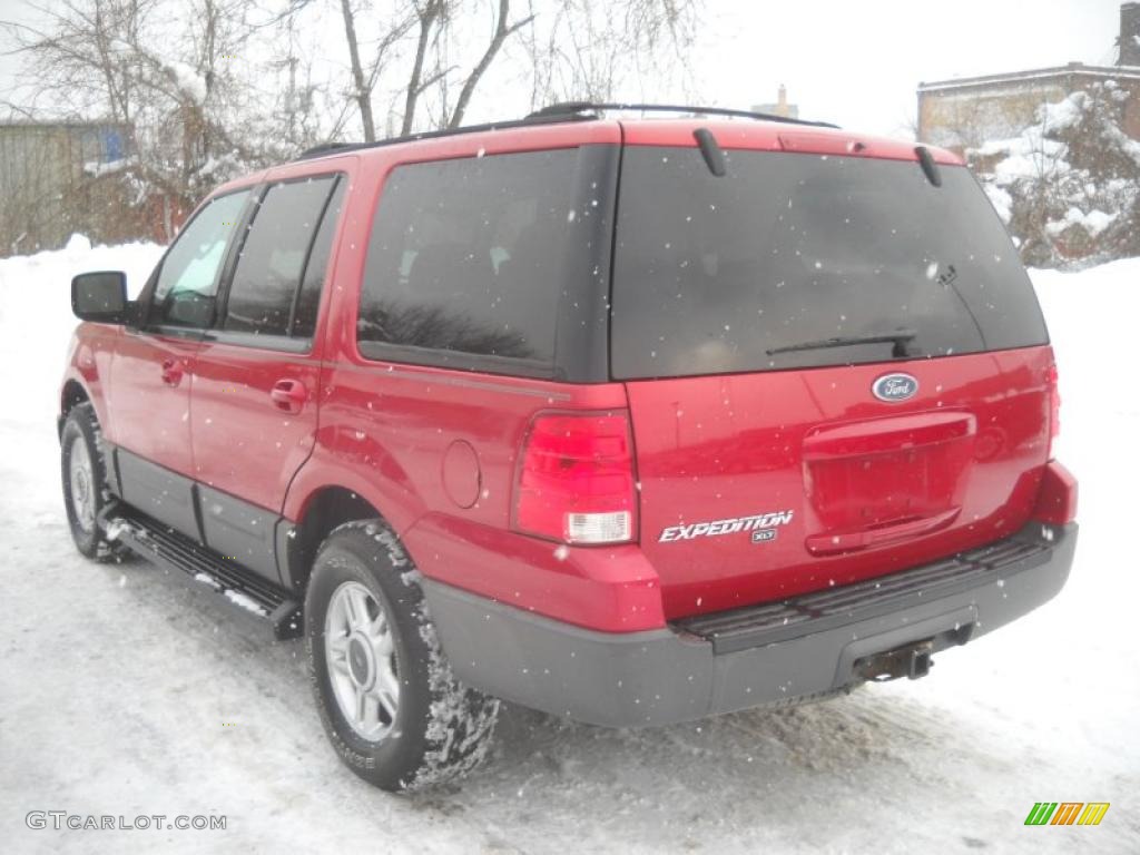 2003 Expedition XLT 4x4 - Laser Red Tinted Metallic / Flint Grey photo #4
