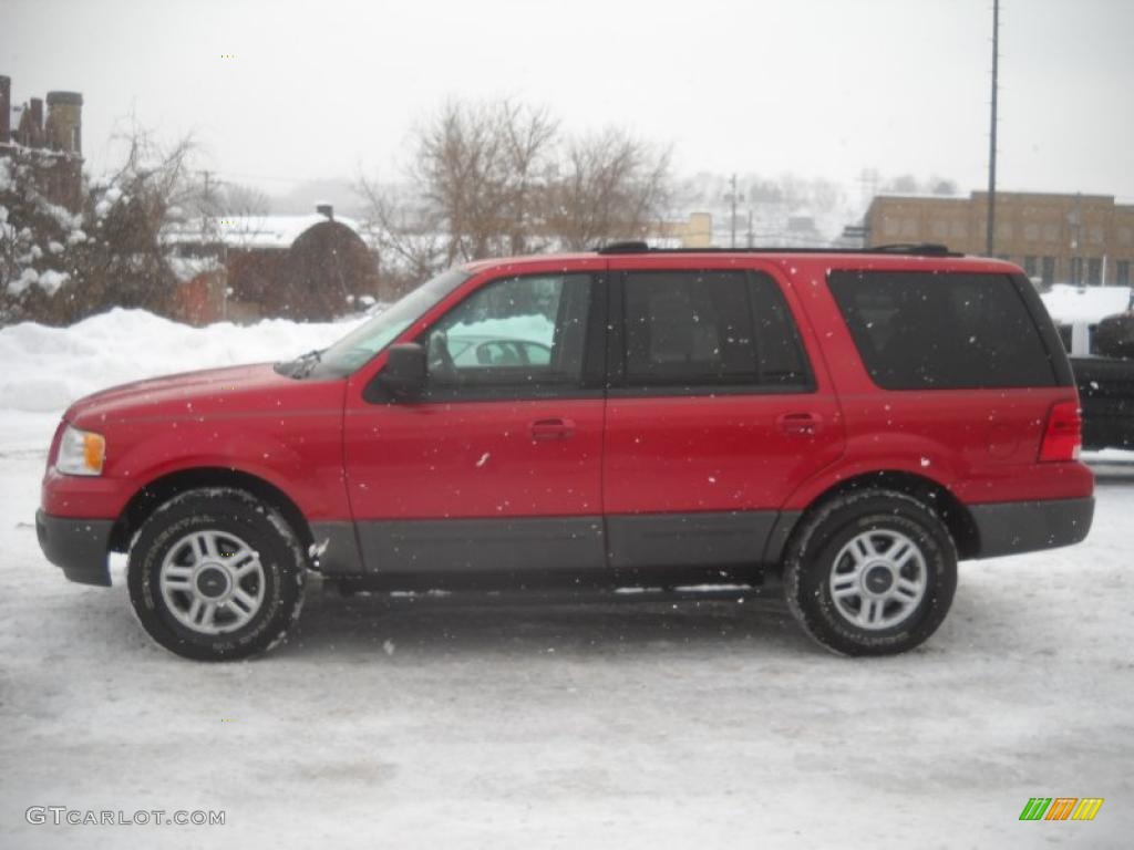 2003 Expedition XLT 4x4 - Laser Red Tinted Metallic / Flint Grey photo #5