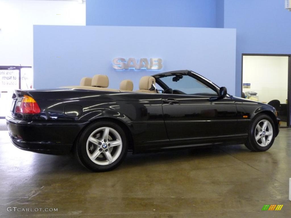 2003 3 Series 325i Convertible - Jet Black / Beige photo #5