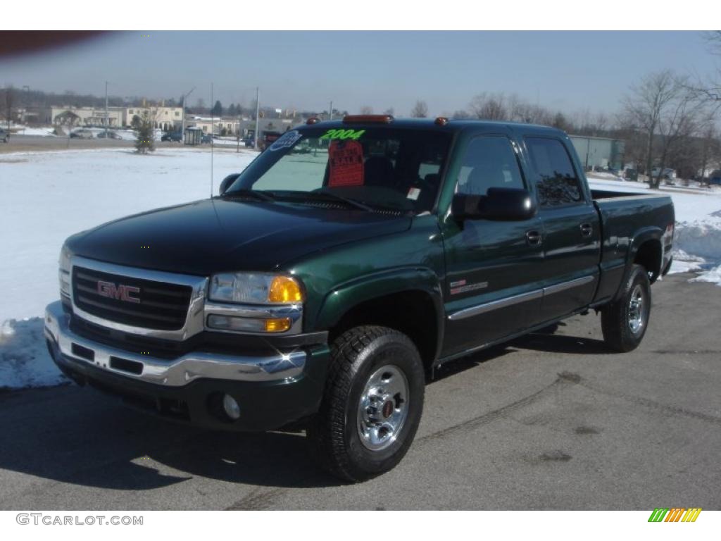 2004 Sierra 2500HD SLE Crew Cab 4x4 - Polo Green Metallic / Dark Pewter photo #24