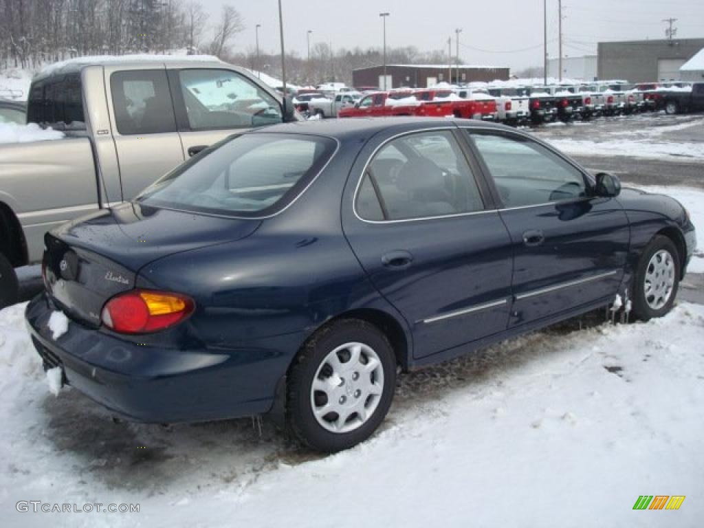 2000 Elantra GLS Sedan - Mystic Teal Mica / Gray photo #2