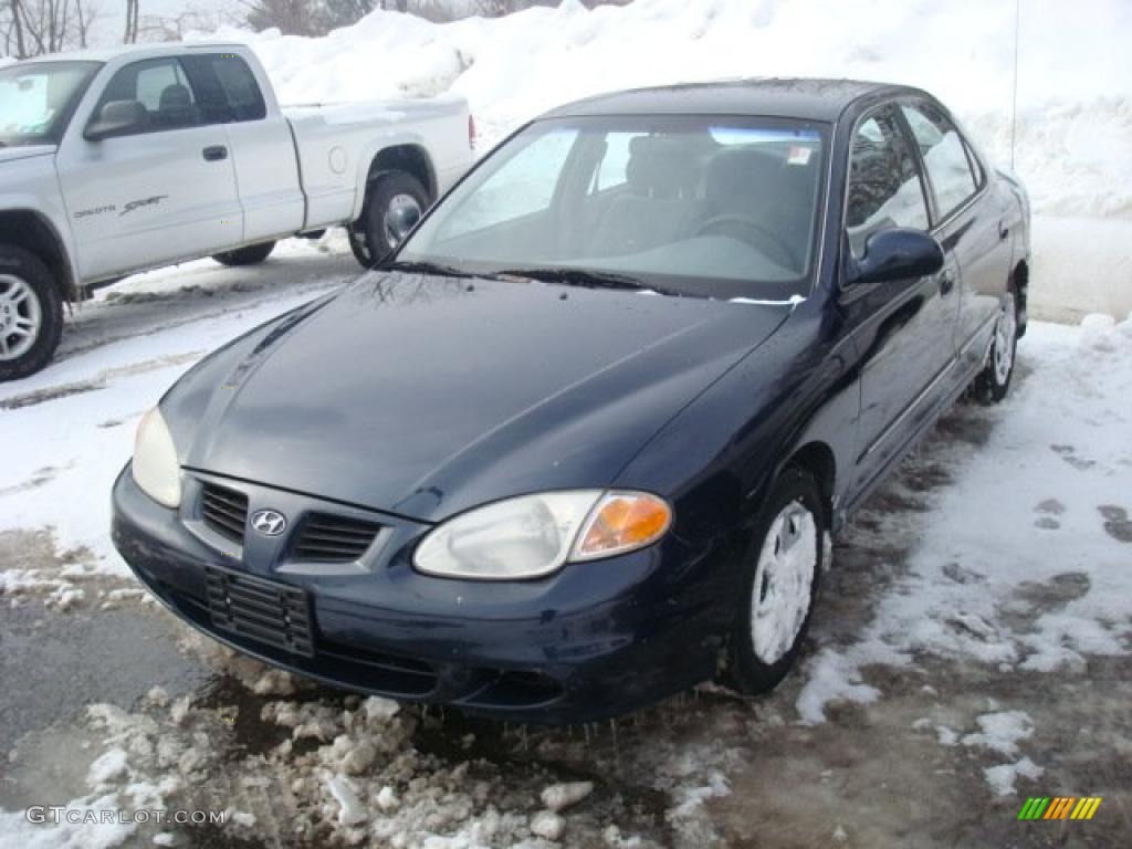 2000 Elantra GLS Sedan - Mystic Teal Mica / Gray photo #4